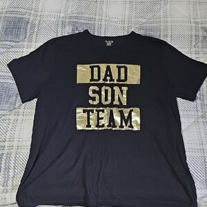 Place Black and Gold Dad Son Team Tee